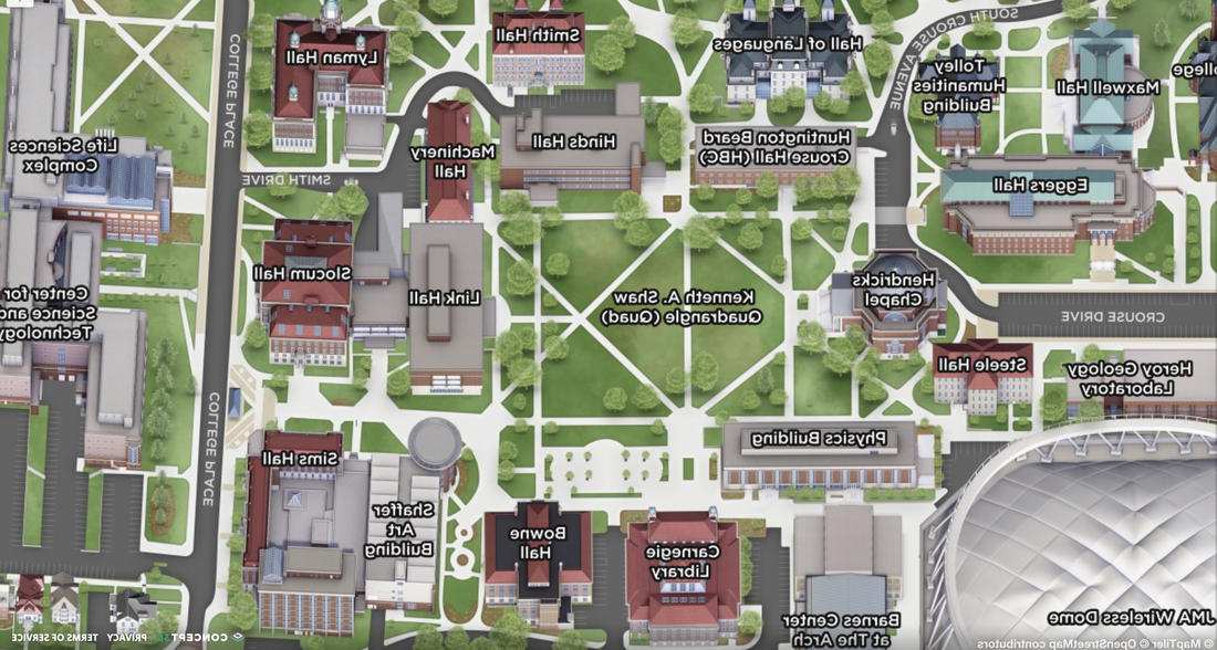 Spring and summer interactive campus map.
